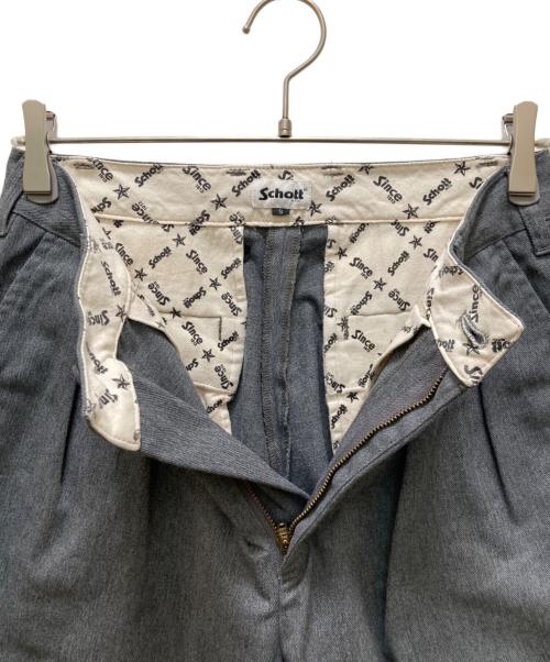 Schott（ショット）Schott (ショット) 2タック ワイド ワークパンツ グレー サイズ:Sの古着・服飾アイテム
