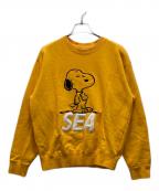 WIND AND SEA×PEANUTSウィンダンシー×ピーナッツ）の古着「コラボスウェット」｜イエロー