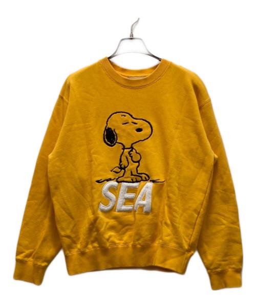 WIND AND SEA（ウィンダンシー）WIND AND SEA (ウィンダンシー) PEANUTS (ピーナッツ) コラボスウェット イエロー サイズ:Sの古着・服飾アイテム