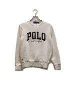 POLO RALPH LAURENポロ・ラルフローレン）の古着「ロゴ刺繍クルーネックスウェット」｜ホワイト