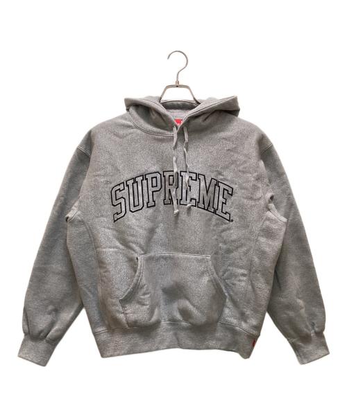 SUPREME（シュプリーム）Supreme (シュプリーム) グリッター アーチロゴ スウェットパーカー グレー サイズ:smallの古着・服飾アイテム