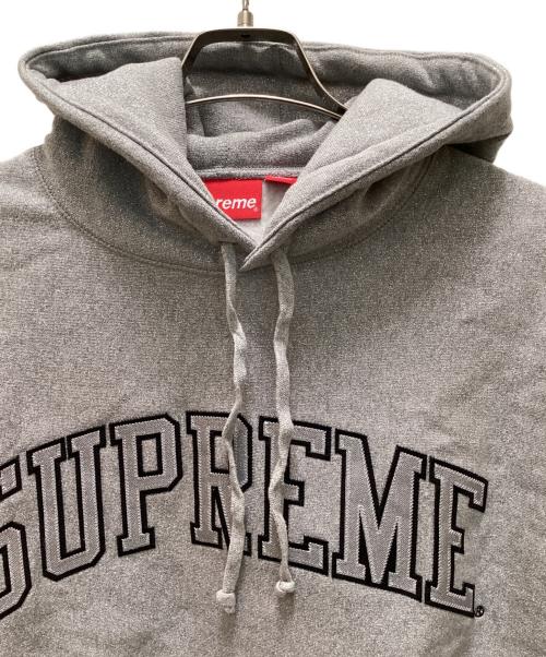 SUPREME（シュプリーム）Supreme (シュプリーム) グリッター アーチロゴ スウェットパーカー グレー サイズ:smallの古着・服飾アイテム
