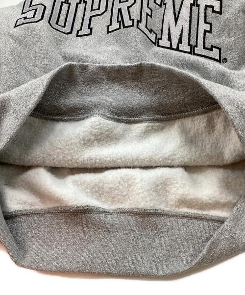 SUPREME（シュプリーム）Supreme (シュプリーム) グリッター アーチロゴ スウェットパーカー グレー サイズ:smallの古着・服飾アイテム
