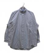 RALPH LAURENラルフローレン）の古着「ビッグフィット ストライプボタンダウンシャツ」｜ブルー