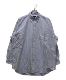 RALPH LAUREN（ラルフローレン）の古着「ビッグフィット ストライプボタンダウンシャツ」｜ブルー