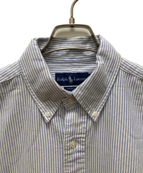 RALPH LAUREN（ラルフローレン）RALPH LAUREN (ラルフローレン) ビッグフィット ストライプボタンダウンシャツ ブルー サイズ:Ⅼの古着・服飾アイテム