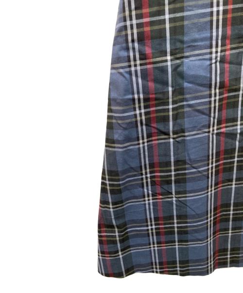 LACOSTE（ラコステ）LACOSTE (ラコステ) BEAMS BOY (ビームスボーイ) 別注チェック プリーツ スカート ネイビー サイズ:38の古着・服飾アイテム