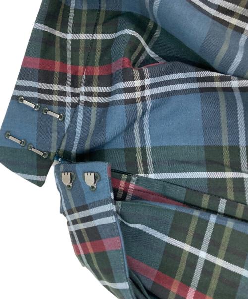 LACOSTE（ラコステ）LACOSTE (ラコステ) BEAMS BOY (ビームスボーイ) 別注チェック プリーツ スカート ネイビー サイズ:38の古着・服飾アイテム