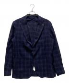 TAGLIATOREタリアトーレ）の古着「2Bチェックテーラードジャケット」｜ネイビー