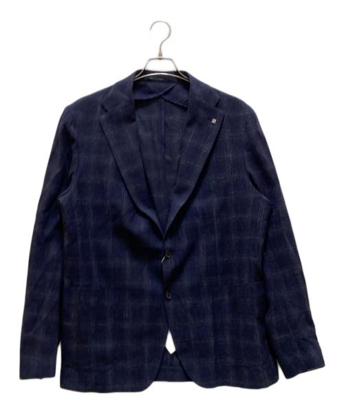 TAGLIATORE（タリアトーレ）TAGLIATORE (タリアトーレ) 2Bチェックテーラードジャケット ネイビー サイズ: 56/Rの古着・服飾アイテム