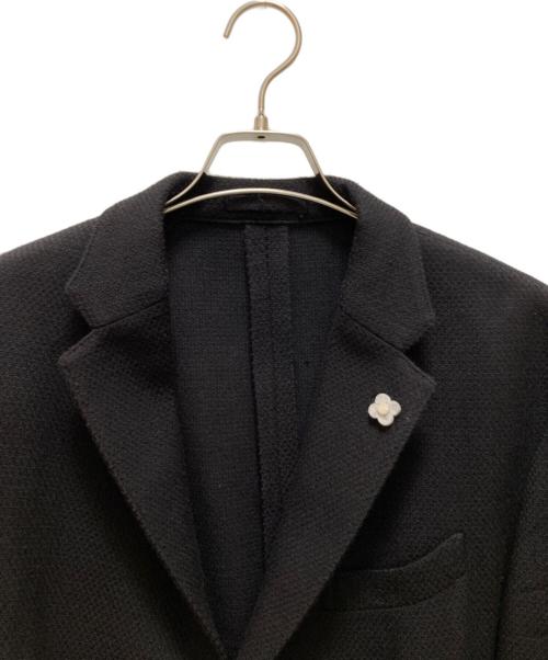 LARDINI（ラルディーニ）LARDINI (ラルディーニ) 3Bウールジャガードテーラードジャケット ブラック サイズ:60 REGの古着・服飾アイテム