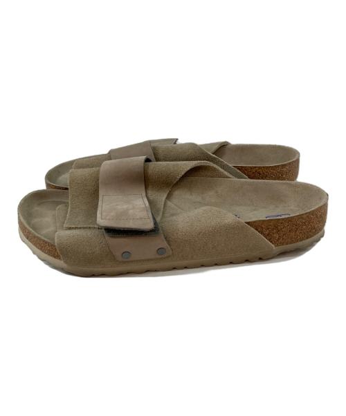 BIRKENSTOCK（ビルケンシュトック）BIRKENSTOCK (ビルケンシュトック) キョウト ヌバック・スウェード ベルクロサンダル ベージュ サイズ:28cmの古着・服飾アイテム
