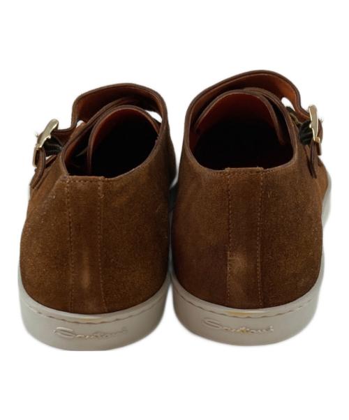 Santoni（サントーニ）Santoni (サントーニ) ダブルモンクストラップスウェードスニーカー ブラウン サイズ:US 10 1/2の古着・服飾アイテム