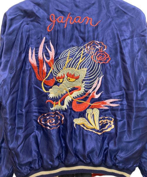 東洋エンタープライズ（トウヨウエンタープライズ）東洋エンタープライズ (トウヨウエンタープライズ) Mid 1950s Style Acetate Souvenir Jacket ブルー×ブラック サイズ:XLの古着・服飾アイテム