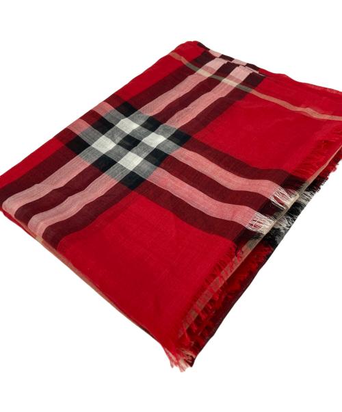 BURBERRY LONDON（バーバリーロンドン）BURBERRY LONDON (バーバリーロンドン) チェックストール レッド サイズ:220×70㎝の古着・服飾アイテム
