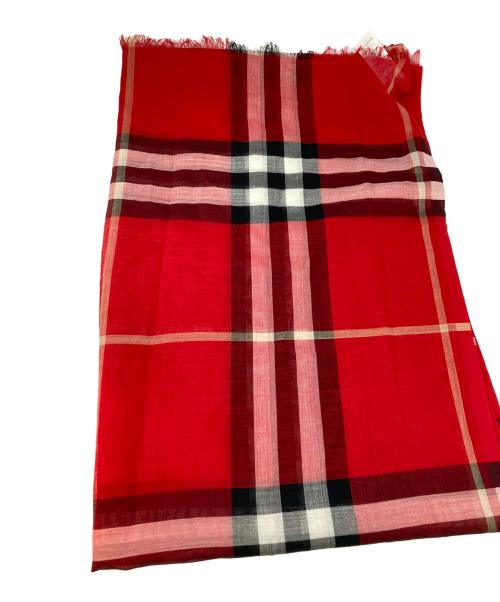 BURBERRY LONDON（バーバリーロンドン）BURBERRY LONDON (バーバリーロンドン) チェックストール レッド サイズ:220×70㎝の古着・服飾アイテム