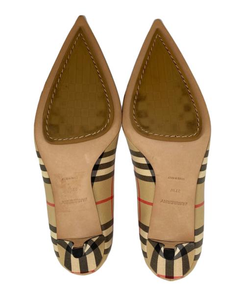 BURBERRY（バーバリー）BURBERRY (バーバリー) ヴィンテージチェックレザーパンプス ベージュ サイズ:37Wの古着・服飾アイテム