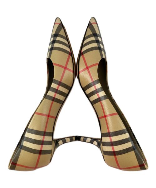 BURBERRY（バーバリー）BURBERRY (バーバリー) ヴィンテージチェックレザーパンプス ベージュ サイズ:37Wの古着・服飾アイテム