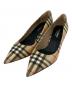 BURBERRY（バーバリー）の古着「ヴィンテージチェックレザーパンプス」｜ベージュ