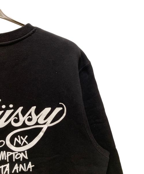 stussy（ステューシー）stussy (ステューシー) WORLD TOUR  スウエット ブラック サイズ:Mの古着・服飾アイテム