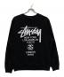 stussy（ステューシー）の古着「WORLD TOUR  スウエット」｜ブラック