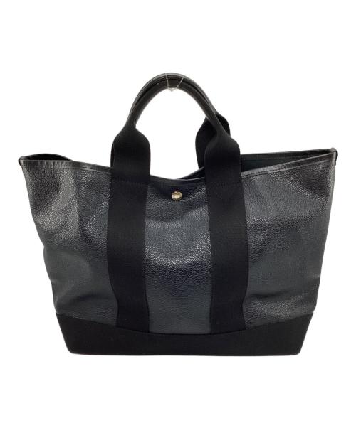 TOPKAPI（トプカピ）TOPKAPI (トプカピ) スコッチグレインネオレザーA4トートバッグ ブラックの古着・服飾アイテム