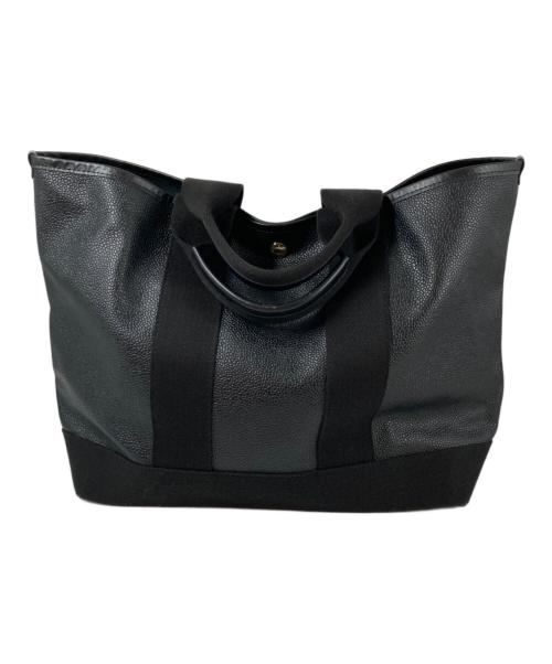 TOPKAPI（トプカピ）TOPKAPI (トプカピ) スコッチグレインネオレザーA4トートバッグ ブラックの古着・服飾アイテム