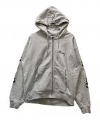 stussyステューシー）の古着「パラダイス ロスト ジップ パーカー」｜グレー