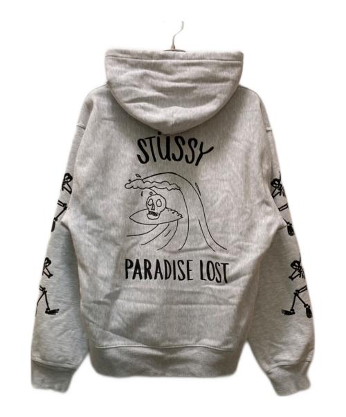 stussy（ステューシー）stussy (ステューシー) パラダイス ロスト ジップ パーカー グレー サイズ:Lの古着・服飾アイテム