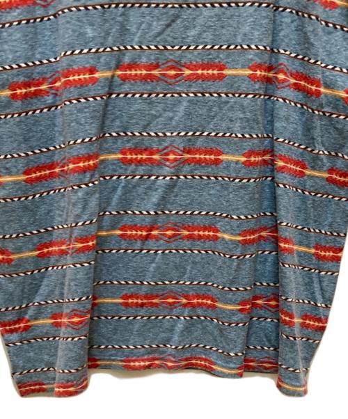 PENDLETON（ペンドルトン）PENDLETON (ペンドルトン) 総柄ポロシャツ ブルー サイズ:Lの古着・服飾アイテム