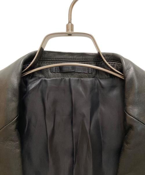 ck Calvin Klein（シーケーカルバンクライン）ck Calvin Klein (シーケーカルバンクライン) ラムレザーチェスターコート ブラック サイズ:38の古着・服飾アイテム