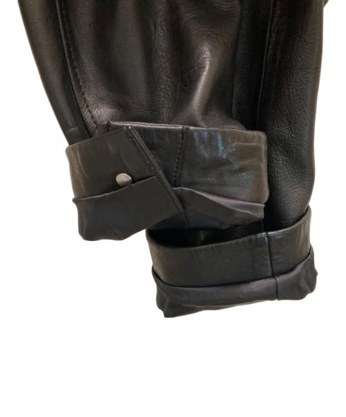 ck Calvin Klein（シーケーカルバンクライン）ck Calvin Klein (シーケーカルバンクライン) ラムレザーチェスターコート ブラック サイズ:38の古着・服飾アイテム