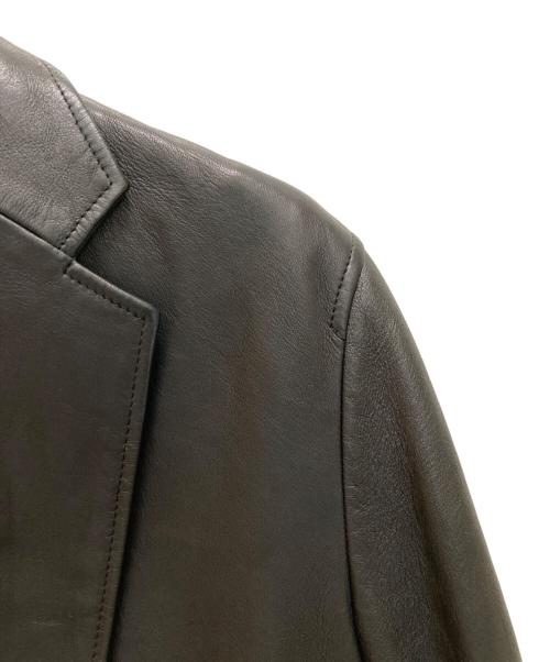 ck Calvin Klein（シーケーカルバンクライン）ck Calvin Klein (シーケーカルバンクライン) ラムレザーチェスターコート ブラック サイズ:38の古着・服飾アイテム