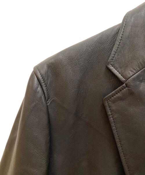 ck Calvin Klein（シーケーカルバンクライン）ck Calvin Klein (シーケーカルバンクライン) ラムレザーチェスターコート ブラック サイズ:38の古着・服飾アイテム