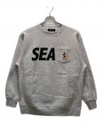 WIND AND SEA×DISNEYウィンダンシー×ディズニー）の古着「サーフ ミッキー クルーネック スウェット」｜グレー