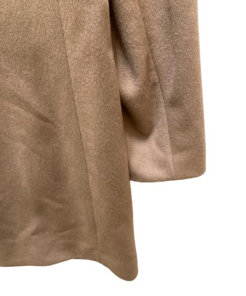 TAKEO KIKUCHI（タケオキクチ）TAKEO KIKUCHI (タケオキクチ) ウールｘカシミヤ スタンドカラーコート ベージュ サイズ:２の古着・服飾アイテム