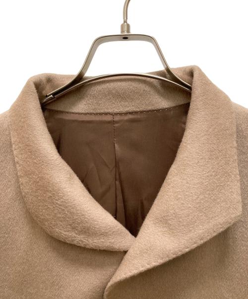 TAKEO KIKUCHI（タケオキクチ）TAKEO KIKUCHI (タケオキクチ) ウールｘカシミヤ スタンドカラーコート ベージュ サイズ:２の古着・服飾アイテム