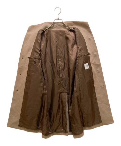 TAKEO KIKUCHI（タケオキクチ）TAKEO KIKUCHI (タケオキクチ) ウールｘカシミヤ スタンドカラーコート ベージュ サイズ:２の古着・服飾アイテム