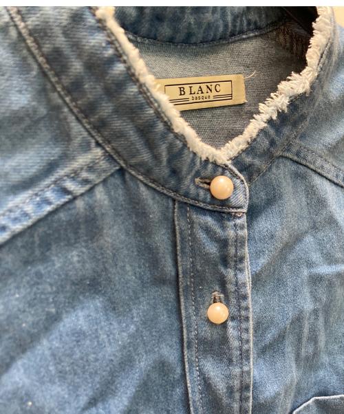 blanc basque（ブランバスク）BLANC basque (ブランバスク) パールボタンデニムシャツ インディゴ サイズ:38の古着・服飾アイテム