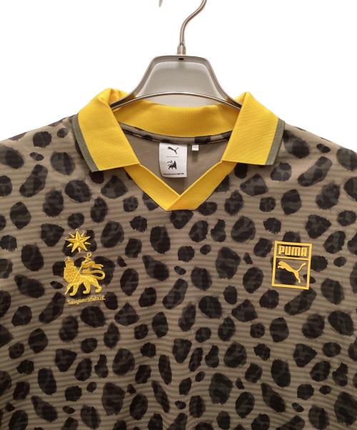 SASQUATCHfabrix.（サスクワッチファブリックス）SASQUATCHfabrix. (サスクワッチファブリックス) PUMA (プーマ) BEAMS (ビームス) コラボレオパードゲームシャツ グリーン サイズ:Mの古着・服飾アイテム