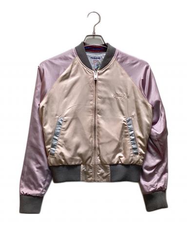 未使用 DIESEL スカジャン 花と星の刺繍 未使用 DIESEL スカジャン 花と星の刺繍 DIESEL】スカジャン 刺繍入り