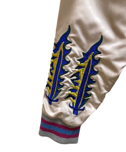 DIESEL（ディーゼル）DIESEL (ディーゼル) スネーク刺繍デザインスカジャン ピンク サイズ:XSの古着・服飾アイテム