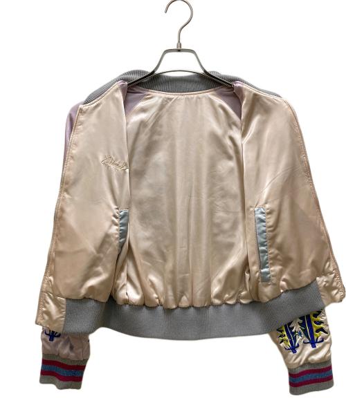 DIESEL（ディーゼル）DIESEL (ディーゼル) スネーク刺繍デザインスカジャン ピンク サイズ:XSの古着・服飾アイテム