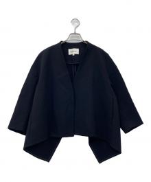 ENFOLD（エンフォルド）の古着「ライトダブルクロス ショートジャケット」｜ブラック