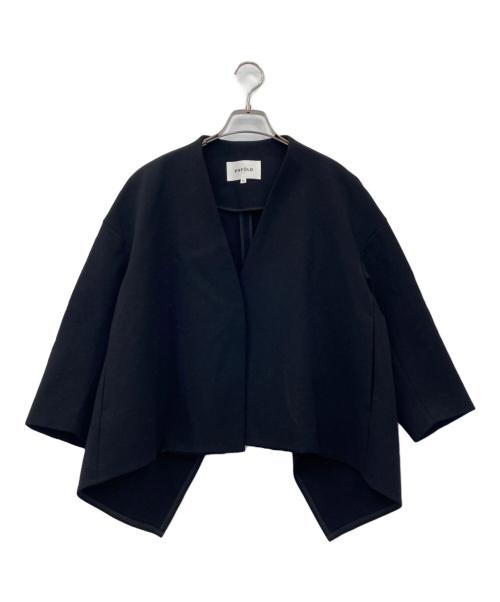 ENFOLD（エンフォルド）ENFOLD (エンフォルド) ライトダブルクロス ショートジャケット ブラック サイズ:36の古着・服飾アイテム