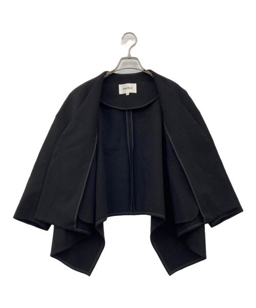 ENFOLD（エンフォルド）ENFOLD (エンフォルド) ライトダブルクロス ショートジャケット ブラック サイズ:36の古着・服飾アイテム