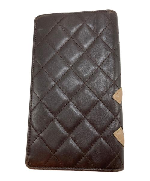 CHANEL（シャネル）CHANEL (シャネル) ココマーク長財布 ブラウン×オレンジの古着・服飾アイテム