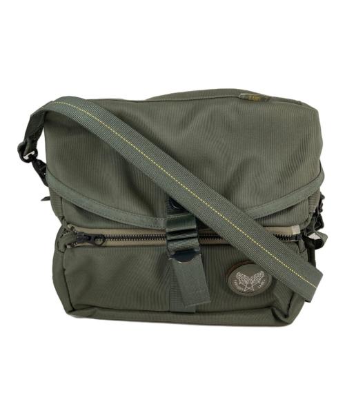 HARVEST LABEL（ハーヴェストレーベル）HARVEST LABEL (ハーヴェストレーベル) マルチポケットナイロンショルダーバッグ グリーンの古着・服飾アイテム