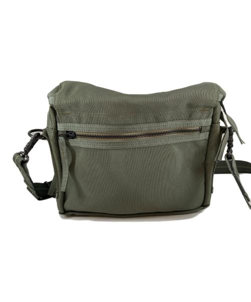 HARVEST LABEL（ハーヴェストレーベル）HARVEST LABEL (ハーヴェストレーベル) マルチポケットナイロンショルダーバッグ グリーンの古着・服飾アイテム