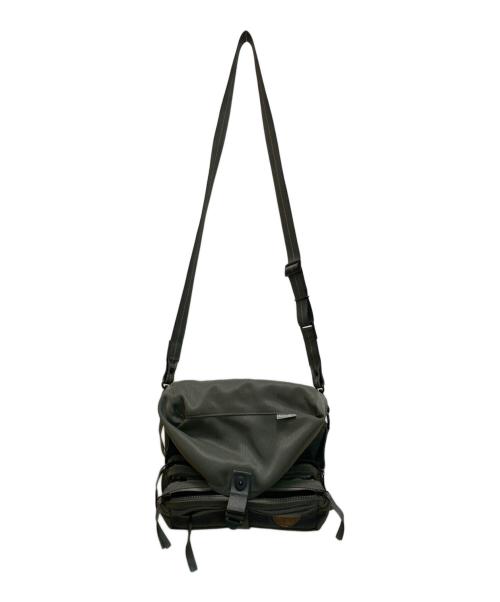 HARVEST LABEL（ハーヴェストレーベル）HARVEST LABEL (ハーヴェストレーベル) マルチポケットナイロンショルダーバッグ グリーンの古着・服飾アイテム